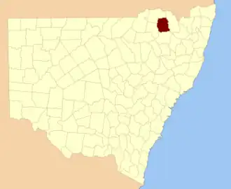 Location in New South Wales