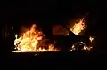 Burning car in Manchester