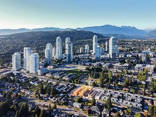 Aerial view of Burquitlam in 2025