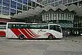 Bus on concourse
