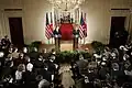 A joint press conference by United States President George W. Bush and British Prime Minister Tony Blair at the White House (12 November 2004)