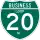 Business Interstate 20-M marker