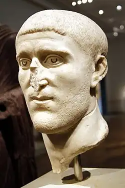 Portrait head of Constantius Chlorus.