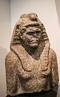 Bust of Roman Emperor Caracalla, wearing the pharaonic head-dress