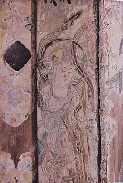 Image 184Wall Painting on South door of Byōdō-in (from Buddhist art in Japan)