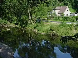 Bystrzyca River in Lubachów