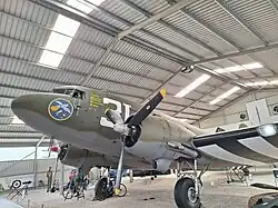 C-47 Dakota(KG651) on display in Metheringham Airfield Visitor Center with USAAF camo