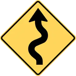 Multiple curves to left