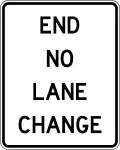 End No Lane Change