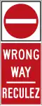 Do not enter, wrong way