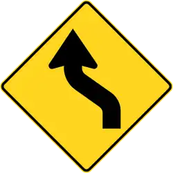 Reverse curve to left