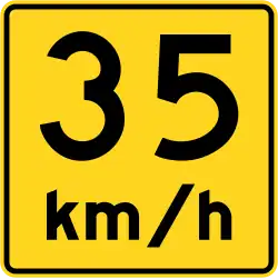 Advisory speed limit