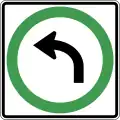 Left turn required