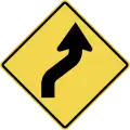 Reverse curve to right