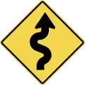 Multiple curves to left