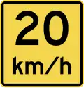 Advisory speed limit