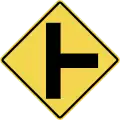 Side road intersection
