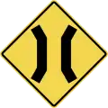 Narrow bridge ahead
