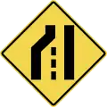 Left lane ends