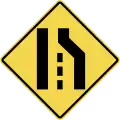 Right lane ends
