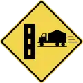 Heavy vehicles entering from right