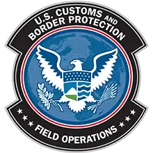 Emblem of CBP Office of Field Operations and left sleeve patch