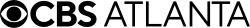 The CBS eye in black next to the letters CBS bolded in a sans serif, followed by the word ATLANTA thinner in the same sans serif.