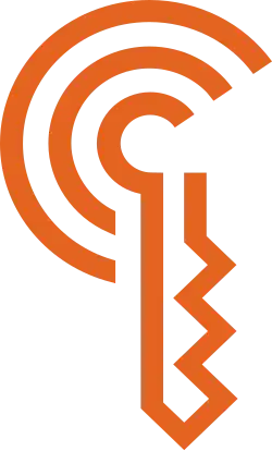 An orange key-like logo representing the Car Connectivity Consortium's (CCC) Digital Key.