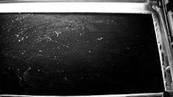 Radon gas sample within Cloud chamber, with visible tracks from ionizing radiation (short, thick: α-particles; long,