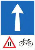4.08.1 One-way street with oncoming bicycle traffic