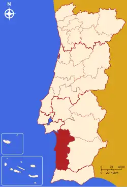 Location of Alentejo Litoral