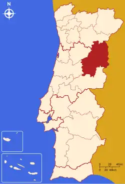 Location of Beiras e Serra da Estrela