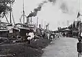 KPM ship at the dock of the Martapura River in Banjarmasin