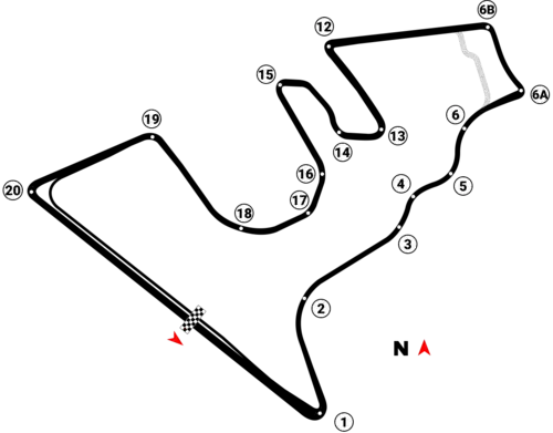 Track map of Circuit of the Americas