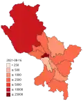 Confirmed cases by province of Cuzco.