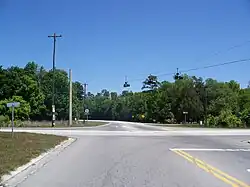 Intersection of US 19 and County Road 326, looking east along CR 326