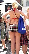 Image 69Woman wearing backless top and microskirt at Cologne Pride, 2006. (from 2000s in fashion)