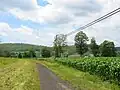 Catskill Scenic Trail as it passes through a farm.