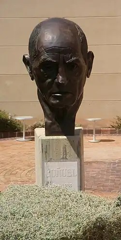 Image 60Cabeza de Luis Buñuel, sculptor's work by Iñaki, in the center Buñuel Calanda. (from Culture of Spain)