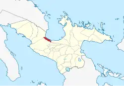 Map of Camarines Sur with Cabusao highlighted