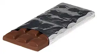 Cadbury Dairy Milk Caramel bar in its foil wrapper