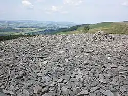 Two cairns on Great Hill, 470&nbsp;m south and 750&nbsp;m south west of Quantock Farm