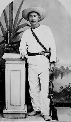 Cajemé under arrest at Guaymas in April 1887.