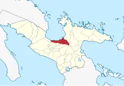 Map of Camarines Sur with Calabanga highlighted