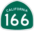 State Route 166 marker