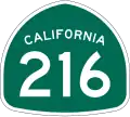 State Route 216 marker