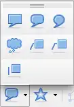 Description callout panel in NeoOffice Writer's draw toolbar.