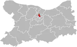Situation of the canton of Caen-3 in the department of Calvados