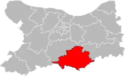 Situation of the canton of Falaise in the department of Calvados