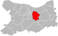 Situation of the canton of Troarn in the department of Calvados